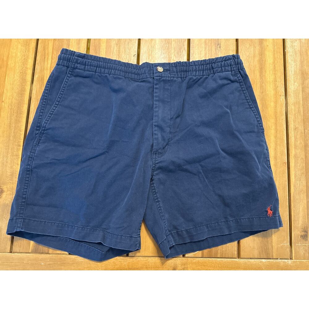 Polo Ralph Lauren Shorts Men's L Classic Fit Elastic Waist Drawstring Navy